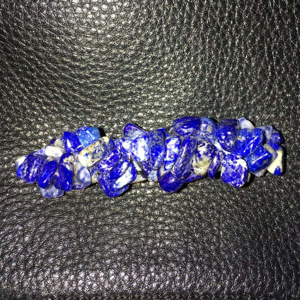 COPY - Barrette Lapis lazuli and Blue sodalite handmade barrette